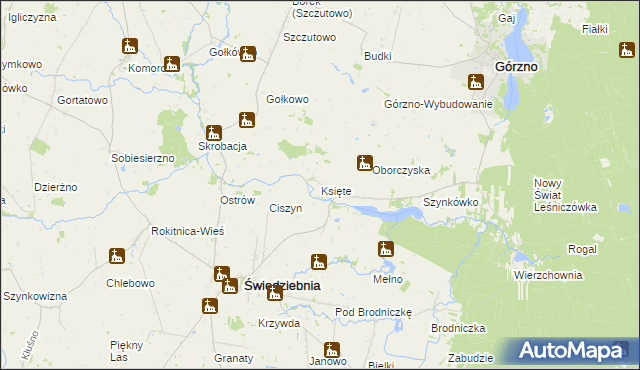 mapa Księte, Księte na mapie Targeo