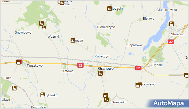 mapa Kubaczyn, Kubaczyn na mapie Targeo