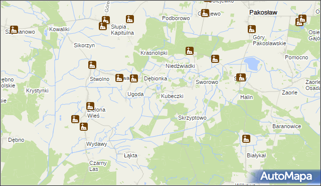 mapa Kubeczki, Kubeczki na mapie Targeo