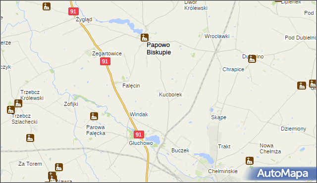 mapa Kucborek, Kucborek na mapie Targeo