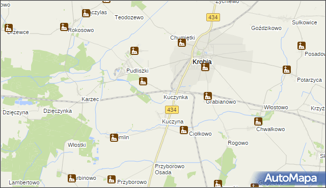 mapa Kuczynka, Kuczynka na mapie Targeo