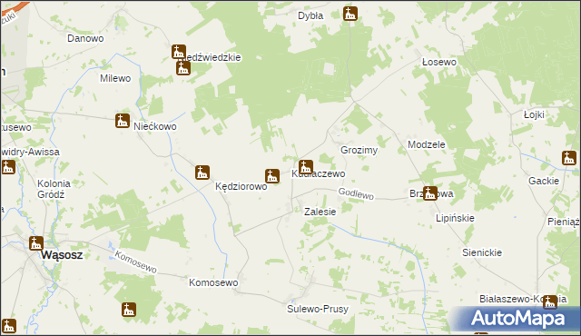 mapa Kudłaczewo, Kudłaczewo na mapie Targeo