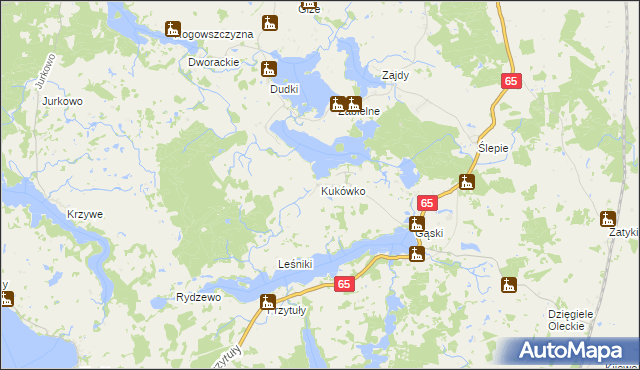 mapa Kukówko, Kukówko na mapie Targeo