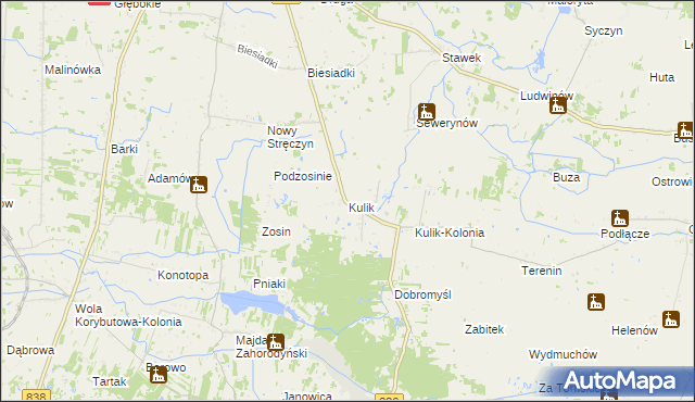 mapa Kulik gmina Siedliszcze, Kulik gmina Siedliszcze na mapie Targeo