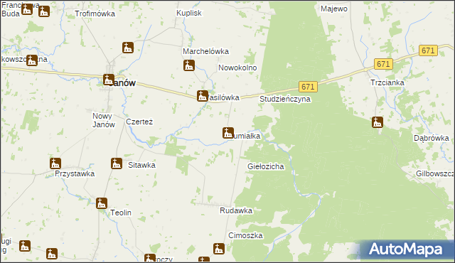 mapa Kumiałka, Kumiałka na mapie Targeo