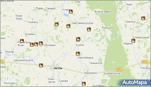 mapa Kuplisk, Kuplisk na mapie Targeo