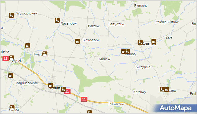 mapa Kurcew, Kurcew na mapie Targeo