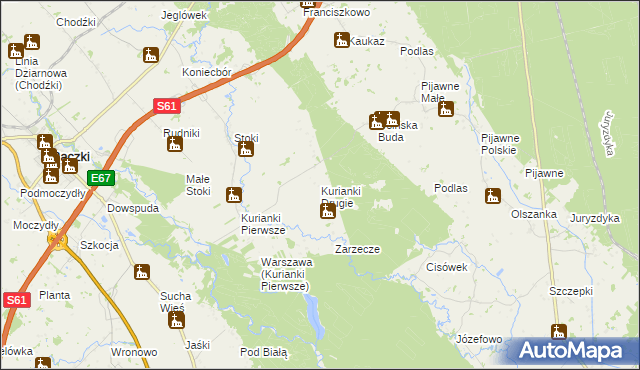mapa Kurianki Drugie, Kurianki Drugie na mapie Targeo