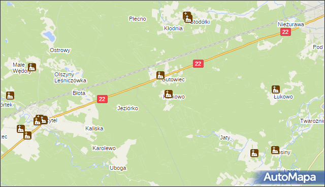 mapa Kurkowo gmina Czersk, Kurkowo gmina Czersk na mapie Targeo