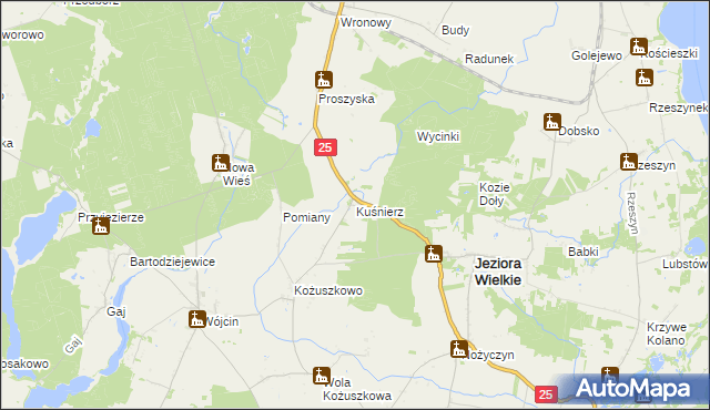 mapa Kuśnierz, Kuśnierz na mapie Targeo