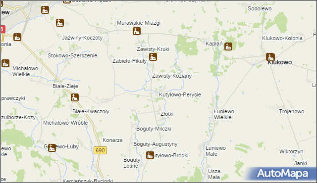 mapa Kutyłowo-Perysie, Kutyłowo-Perysie na mapie Targeo