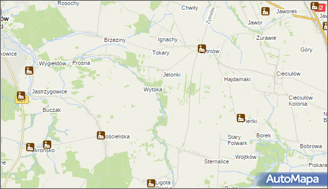 mapa Kuźnica Żytniowska, Kuźnica Żytniowska na mapie Targeo