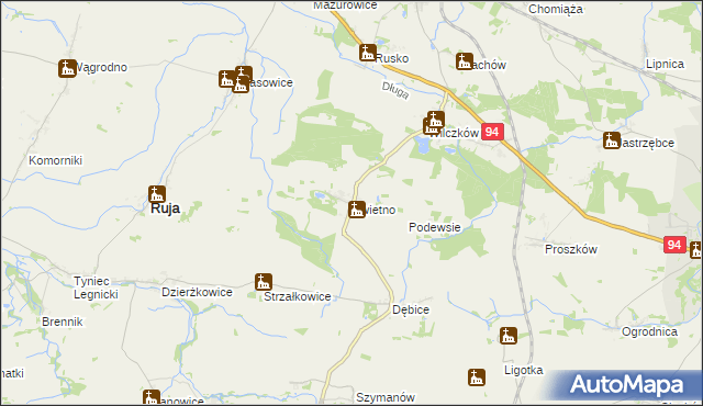 mapa Kwietno, Kwietno na mapie Targeo