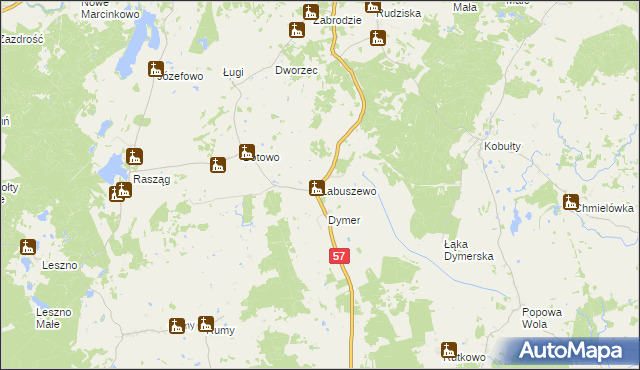 mapa Labuszewo, Labuszewo na mapie Targeo