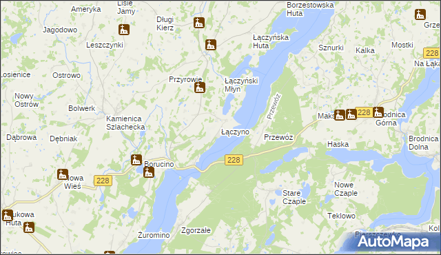 mapa Łączyno, Łączyno na mapie Targeo