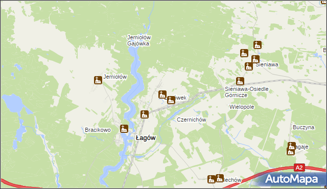 mapa Łagówek, Łagówek na mapie Targeo