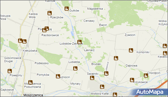 mapa Łaknarz, Łaknarz na mapie Targeo