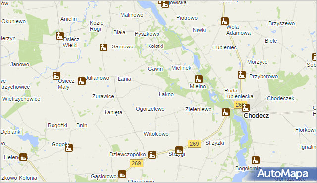 mapa Łakno, Łakno na mapie Targeo