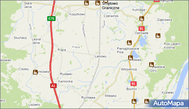 mapa Lalkowy, Lalkowy na mapie Targeo