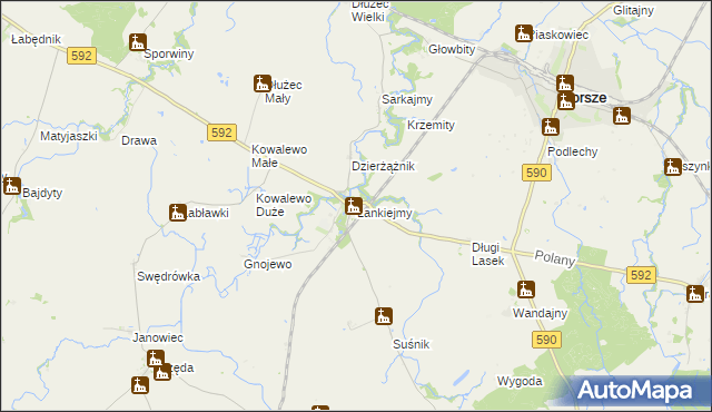 mapa Łankiejmy, Łankiejmy na mapie Targeo