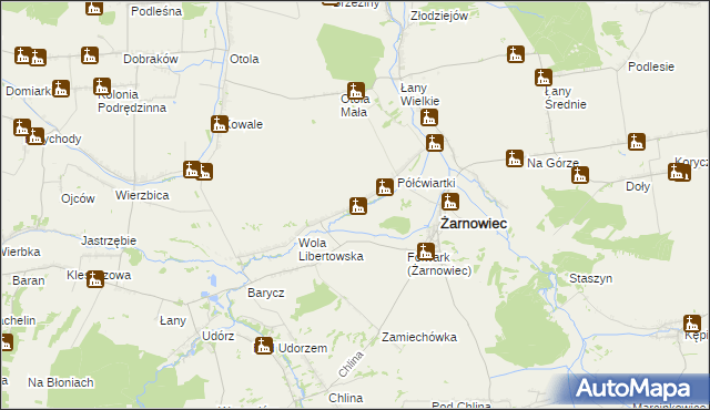 mapa Łany Małe, Łany Małe na mapie Targeo