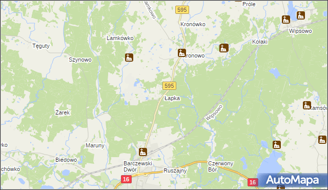 mapa Łapka, Łapka na mapie Targeo