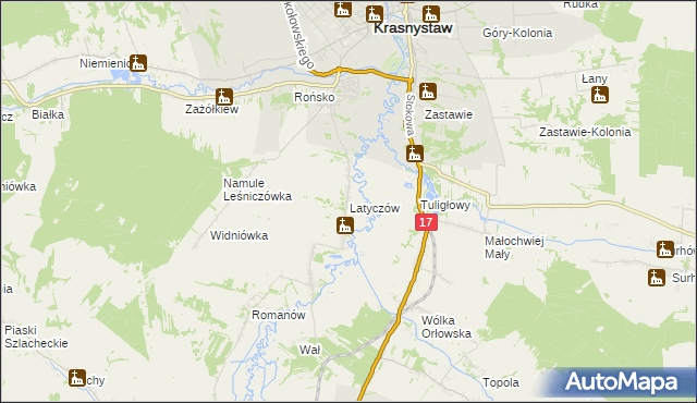 mapa Latyczów, Latyczów na mapie Targeo