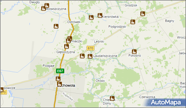 mapa Laudańszczyzna, Laudańszczyzna na mapie Targeo