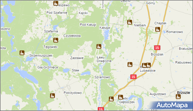 mapa Ławy Drwęczne, Ławy Drwęczne na mapie Targeo