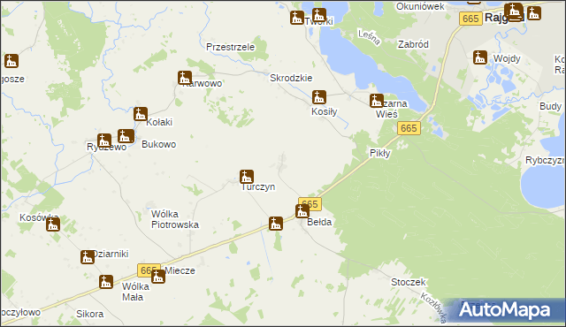 mapa Łazarze, Łazarze na mapie Targeo