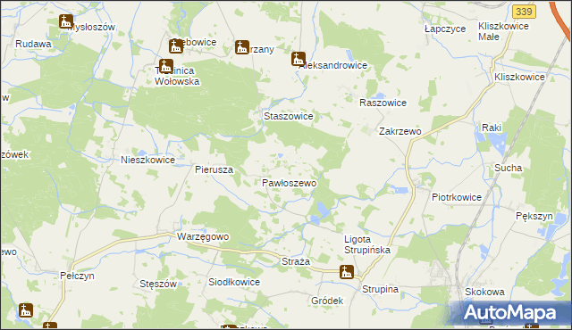 mapa Łazarzowice, Łazarzowice na mapie Targeo