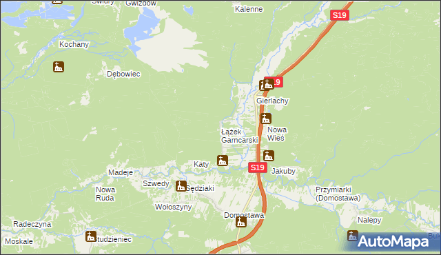 mapa Łążek Garncarski, Łążek Garncarski na mapie Targeo