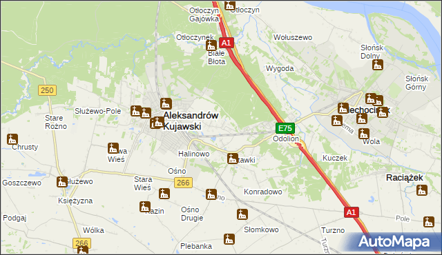 mapa Łazieniec, Łazieniec na mapie Targeo