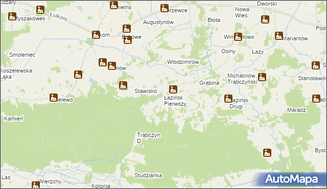 mapa Łazińsk Pierwszy, Łazińsk Pierwszy na mapie Targeo