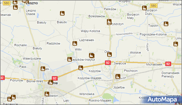 mapa Łaźniew, Łaźniew na mapie Targeo