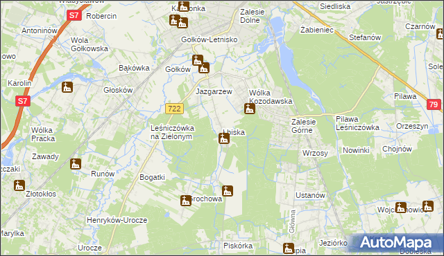 mapa Łbiska, Łbiska na mapie Targeo