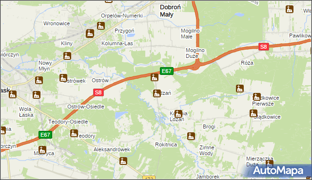 mapa Ldzań, Ldzań na mapie Targeo