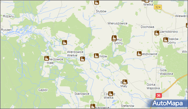mapa Lechitów, Lechitów na mapie Targeo
