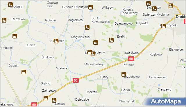 mapa Łęg Probostwo, Łęg Probostwo na mapie Targeo