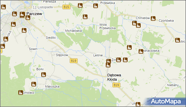 mapa Leitnie, Leitnie na mapie Targeo