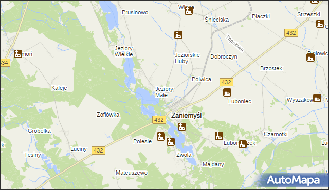 mapa Łękno, Łękno na mapie Targeo