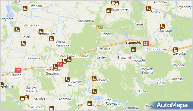 mapa Lelitek, Lelitek na mapie Targeo