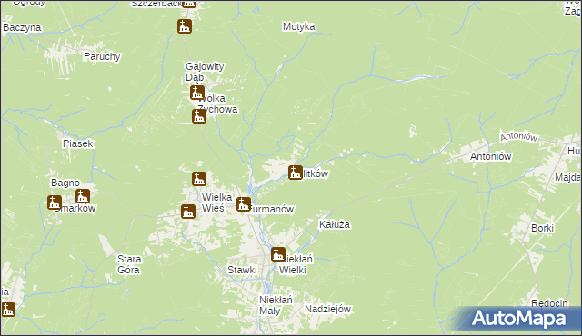 mapa Lelitków, Lelitków na mapie Targeo