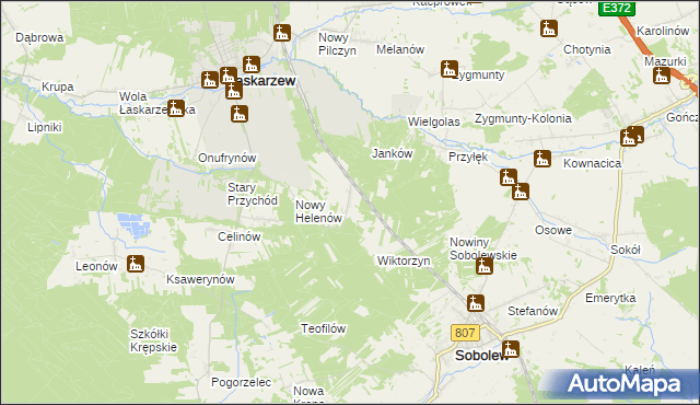 mapa Leokadia, Leokadia na mapie Targeo