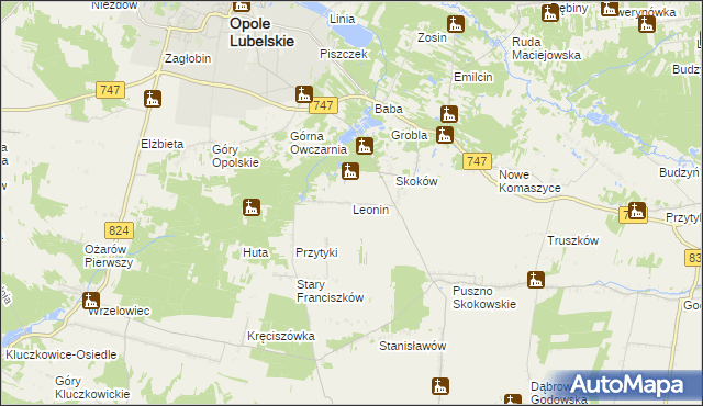 mapa Leonin, Leonin na mapie Targeo
