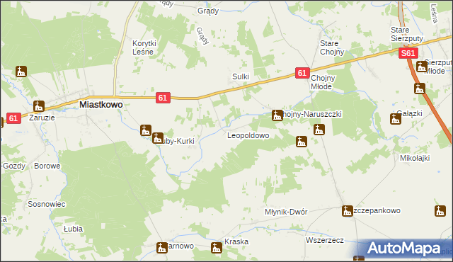 mapa Leopoldowo, Leopoldowo na mapie Targeo