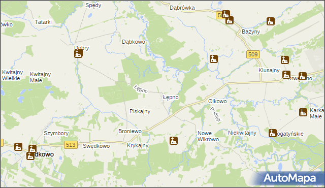 mapa Łępno, Łępno na mapie Targeo