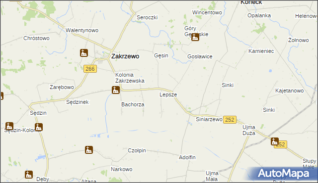 mapa Lepsze, Lepsze na mapie Targeo