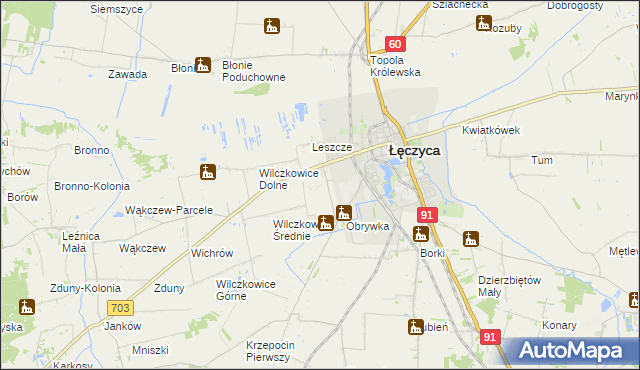 mapa Leszcze Kolonia, Leszcze Kolonia na mapie Targeo