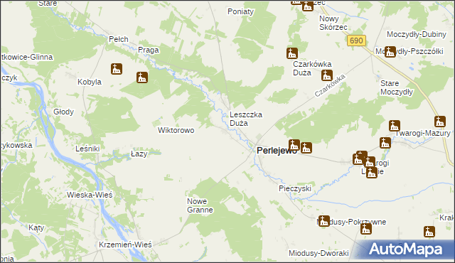 mapa Leszczka Mała, Leszczka Mała na mapie Targeo